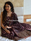 Banarasee Salwar Kameez Cotton Silk Resham Buti Woven Fabric-Maroon