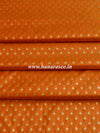 Banarasee Semi Katan Silk Buti Design Fabric-Orange