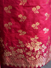 Banarasee Salwar Kameez Semi Katan Silk Fabric With Zari Design & Chiffon Dupatta-Maroon