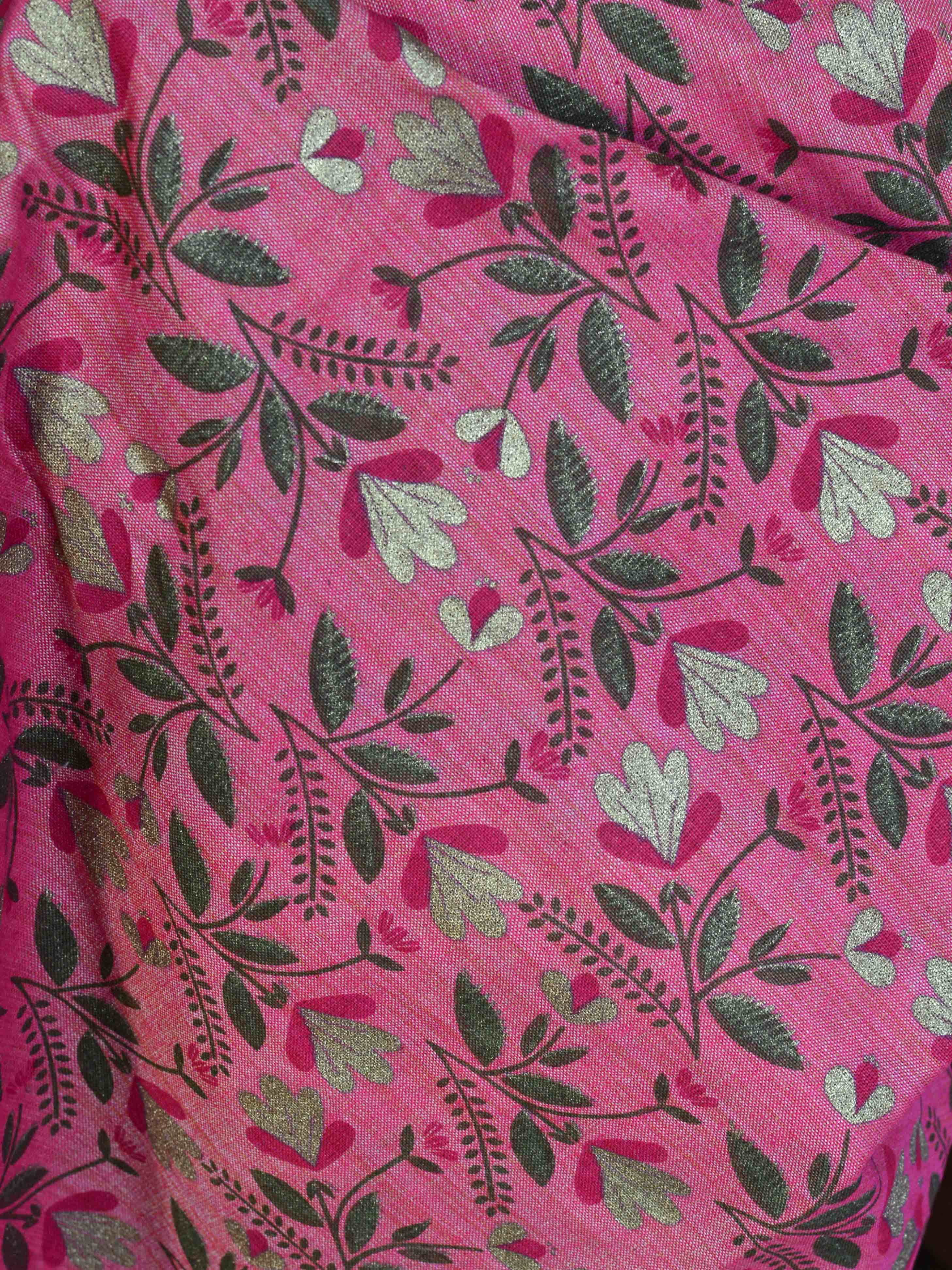 Handloom Block Printed Khadi Cotton Salwar Kameez Dupatta Set-Pink
