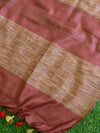 Bhagalpur Cotton Silk Jaal Ghichha Work Saree-Brown