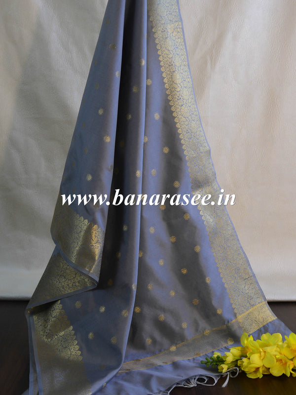 Banarasee Art Silk Buti Design Dupatta-Grey