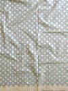 Banarasee Organza Silver Zari Salwar Kameez Fabric With Dupatta-Light Green