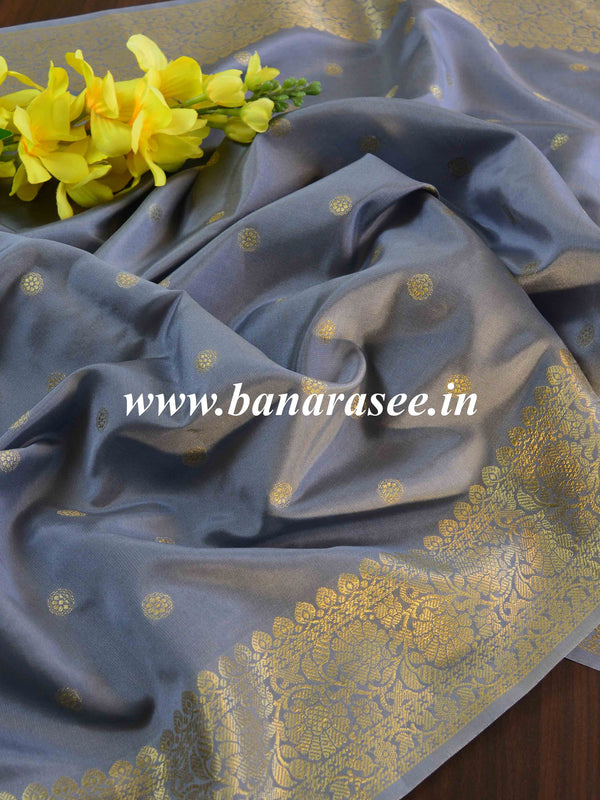 Banarasee Art Silk Buti Design Dupatta-Grey