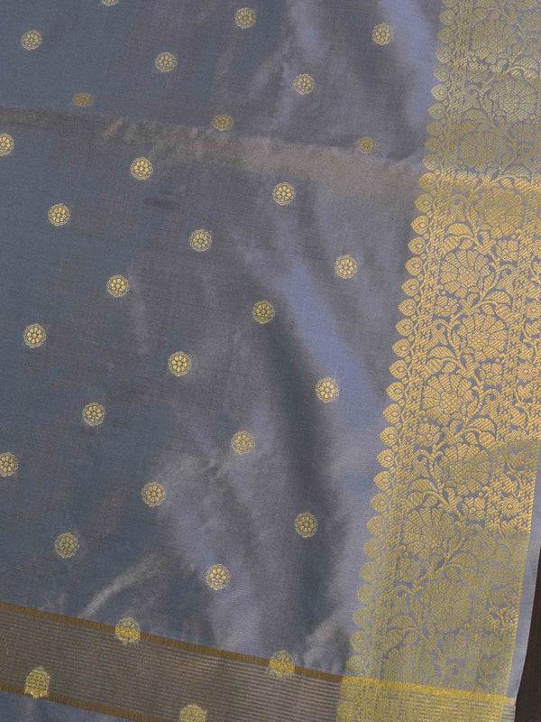 Banarasee Art Silk Buti Design Dupatta-Grey