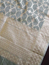Banarasee Organza Silver Zari Salwar Kameez Fabric With Dupatta-Light Green