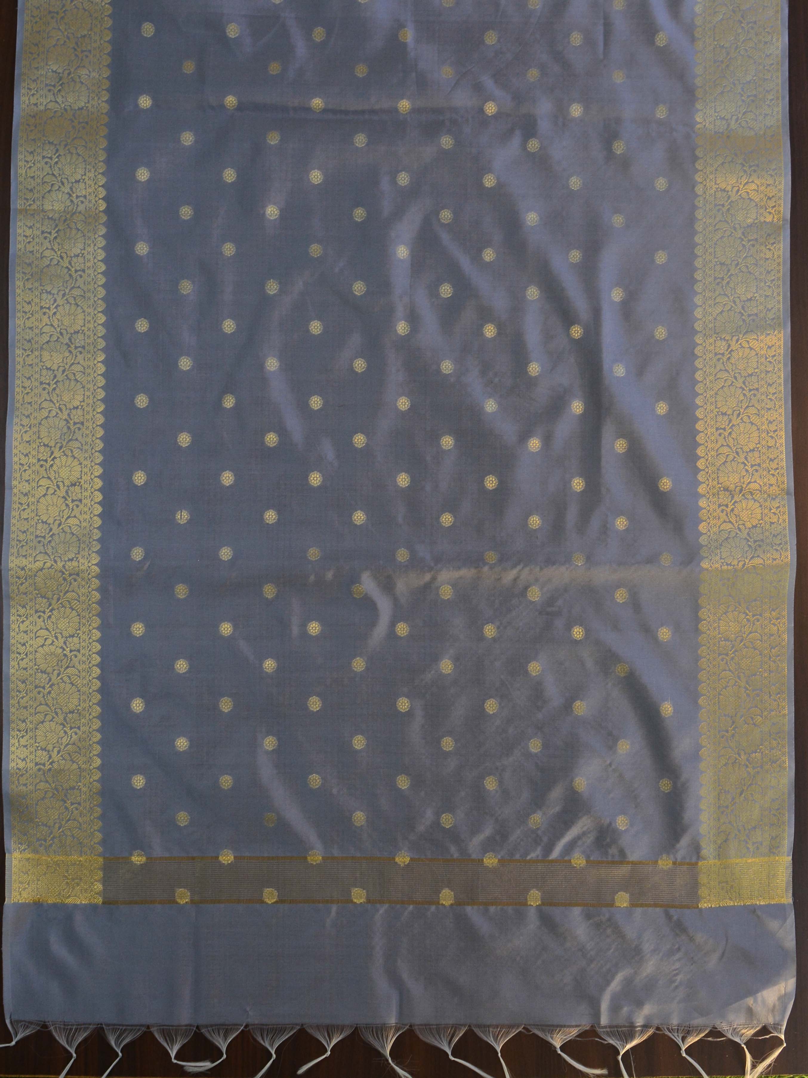 Banarasee Art Silk Buti Design Dupatta-Grey