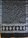 Banarasee Salwar Kameez Glossy Cotton Silk Silver Woven Buti Fabric-Red & Black