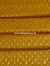Banarasee Semi Katan Silk Buti Design Fabric-Mustard Yellow