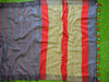 Bhagalpuri Handloom Pure Linen Ghichha Pallu Red Stripes Saree-Grey