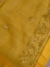 Banarasee Brocade Salwar Kameez Fabric With Organza Dupatta-Green & Yellow