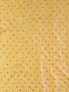 Banarasee Brocade Salwar Kameez Fabric With Mirror Work-Beige & Red