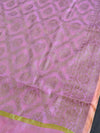 Banarasee Chanderi Cotton Salwar Kameez Fabric With Dupatta Buta Design-Pink