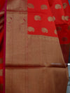 Banarasee Organza Mix Saree With Tanchoi Design Zari Border-Red