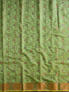 Banarasee Chanderi Cotton Salwar Kameez Fabric With Dupatta Buta Design-Green