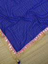Chiffon Leheriya Gotapatti Dupatta-Royal Blue