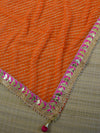 Chiffon Leheriya Gotapatti Dupatta-Orange