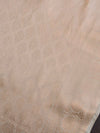 Banarasee Handloom Pure Chiniya Silk Saree With Zari Work-Ivory White