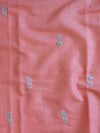 Handwoven Linen Salwar Kameez & Dupatta With Hand-Embroidered Pearl Work-Peach