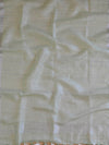 Handwoven Linen Salwar Kameez & Dupatta With Hand-Embroidered Pearl Work-Green
