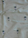 Handwoven Linen Salwar Kameez & Dupatta With Hand-Embroidered Pearl Work-Green