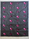 Banarase Kota Doria Heavy Hand-Embroidered Salwar Kameez Dupatta Set-Black