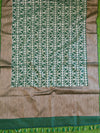 Banarasee Cotton Silk Ghichha Work Saree-Green