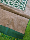Banarasee Cotton Silk Ghichha Work Saree-Green