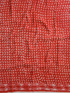 Handloom Linen Cotton Block Print Suit Set-Red