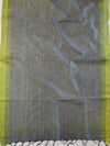 Handloom Khadi Cotton Salwar Kameez Dupatta Set-Yellow & Grey