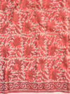 Handloom Linen Cotton Block Print Suit Set-Maroon