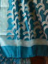Banarasee Salwar Kameez Cotton Silk Resham Buti Woven Fabric-Rama Green