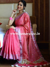 Banarasee Cotton Silk Mix Banswada Sari With Hand-Embroidery Work-Pink