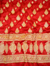 Banarasee Handloom Pure Chiffon Silk Salwar Kameez Set-Red & Yellow