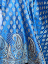 Banarasee Salwar Kameez Cotton Silk Resham Buti Woven Fabric-Blue