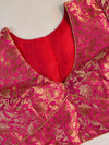 Banarasee Art Silk Fabric Zari Jaal Blouse-Pink
