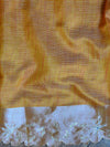Banarasee Cotton Silk Mix Banswada Sari With Hand-Embroidery Work-Orange