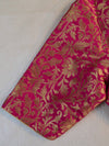Banarasee Art Silk Fabric Zari Jaal Blouse-Pink