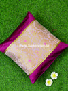 Banarasee Brocade Silk Cushion Cover-Pink & Magenta