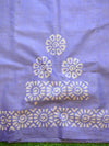 Pure Handloom Khadi Cotton Hand-Dyed Batik Pattern Salwar Kameez Dupatta Set-Green & Purple