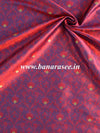 Banarasee Semi Katan Silk Buti & Tanchoi Design Fabric-Purple (Dual Tone)