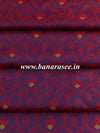 Banarasee Semi Katan Silk Buti & Tanchoi Design Fabric-Purple (Dual Tone)