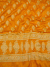 Banarasee Handloom Pure Chiffon Silk Salwar Kameez Set-Yellow & Pink
