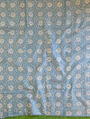 Pure Handloom Khadi Cotton Hand-Dyed Batik Pattern Salwar Kameez Dupatta Set-Green & Blue