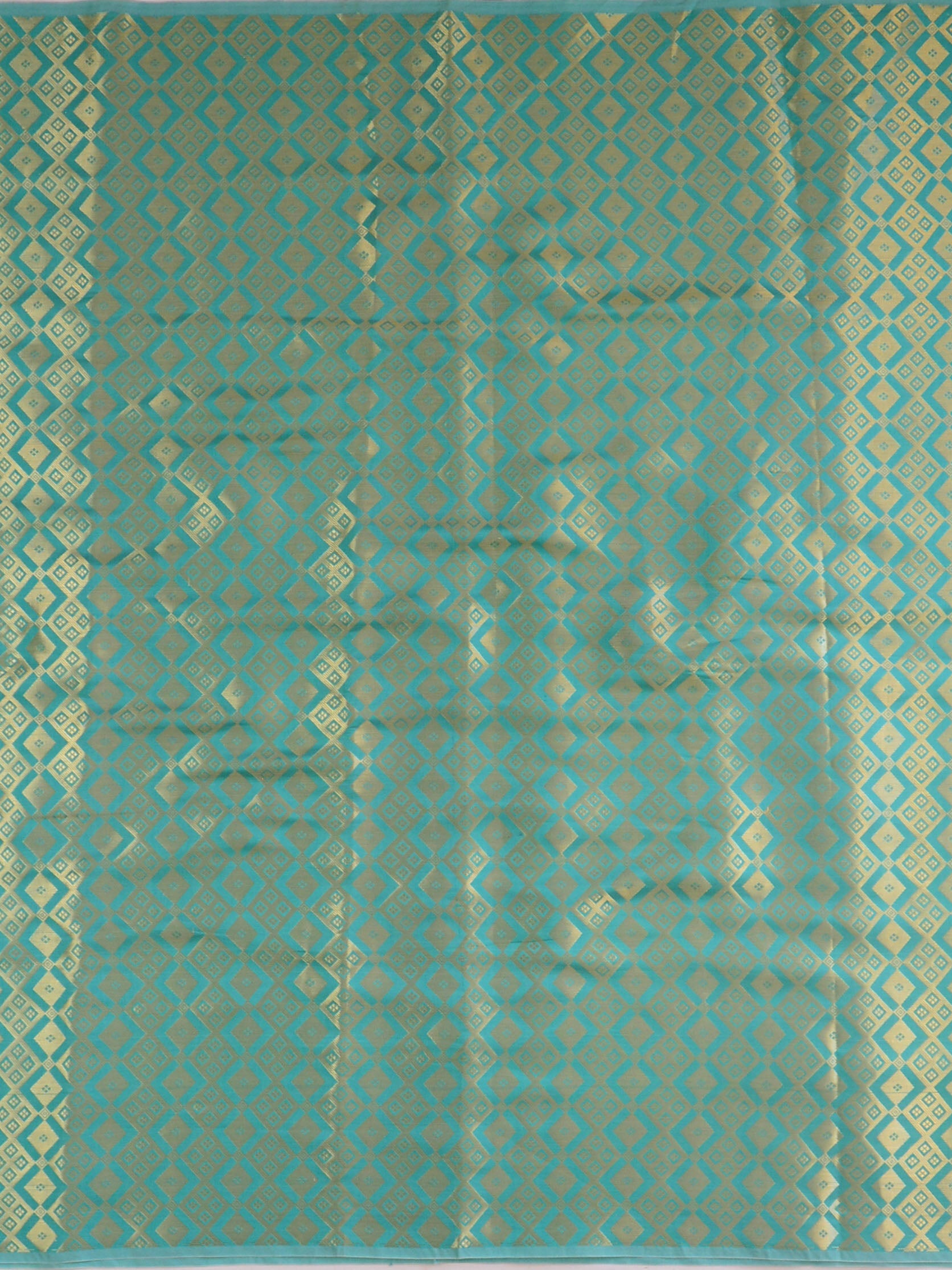 Banarasee Art Silk  Salwar Kameez Fabric With Dupatta-Sea Green