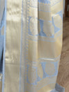 Banarasee Handwoven Semi Silk Saree With Zari Buti & Border-Grey