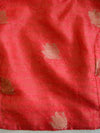 Banarasee Handwoven  Soft Semi Silk Saree With Contrast Border Design-White & Red