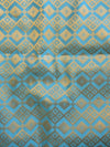Banarasee Stitched Chanderi Lehenga & Blouse Fabric With Blue Dupatta-Pink