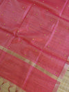 Banarasee Embroidered Tissue Mirror-Work Dupatta-Pink