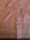 Banarasee Cotton Silk Mix Saree With Jaal Design-Red